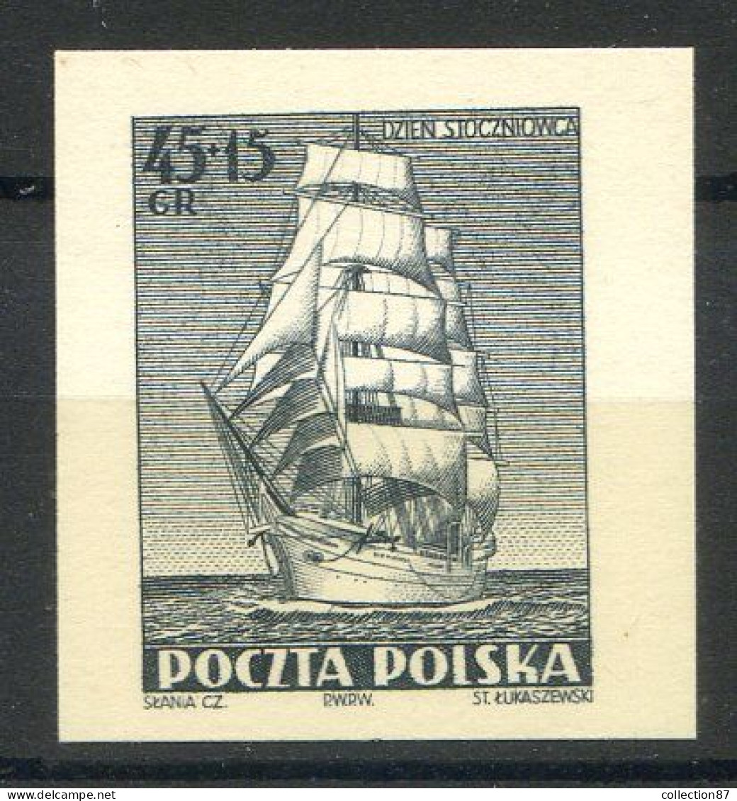 POLOGNE < ESSAI Yvert N° 659 - FREGATE " DOR POMORZA " (Voilier  Ship) - Prototype De Gravure - Plaatfouten & Curiosa