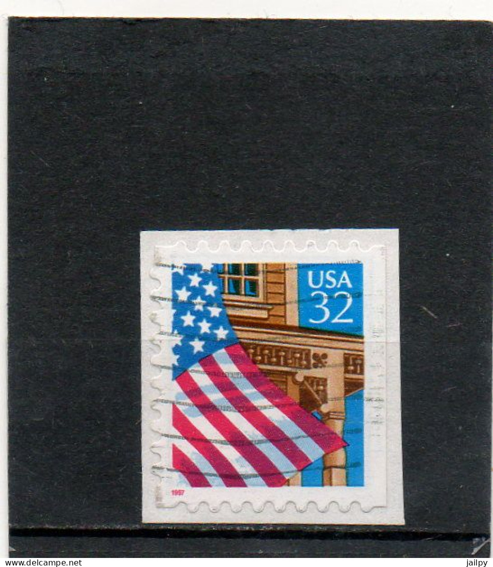 ETATS-UNIS       32 C  De Carnet    1997    Y&T : 2578    Coté Droit Non Dentelé   Sur Fragment Oblitéré - 1981-...