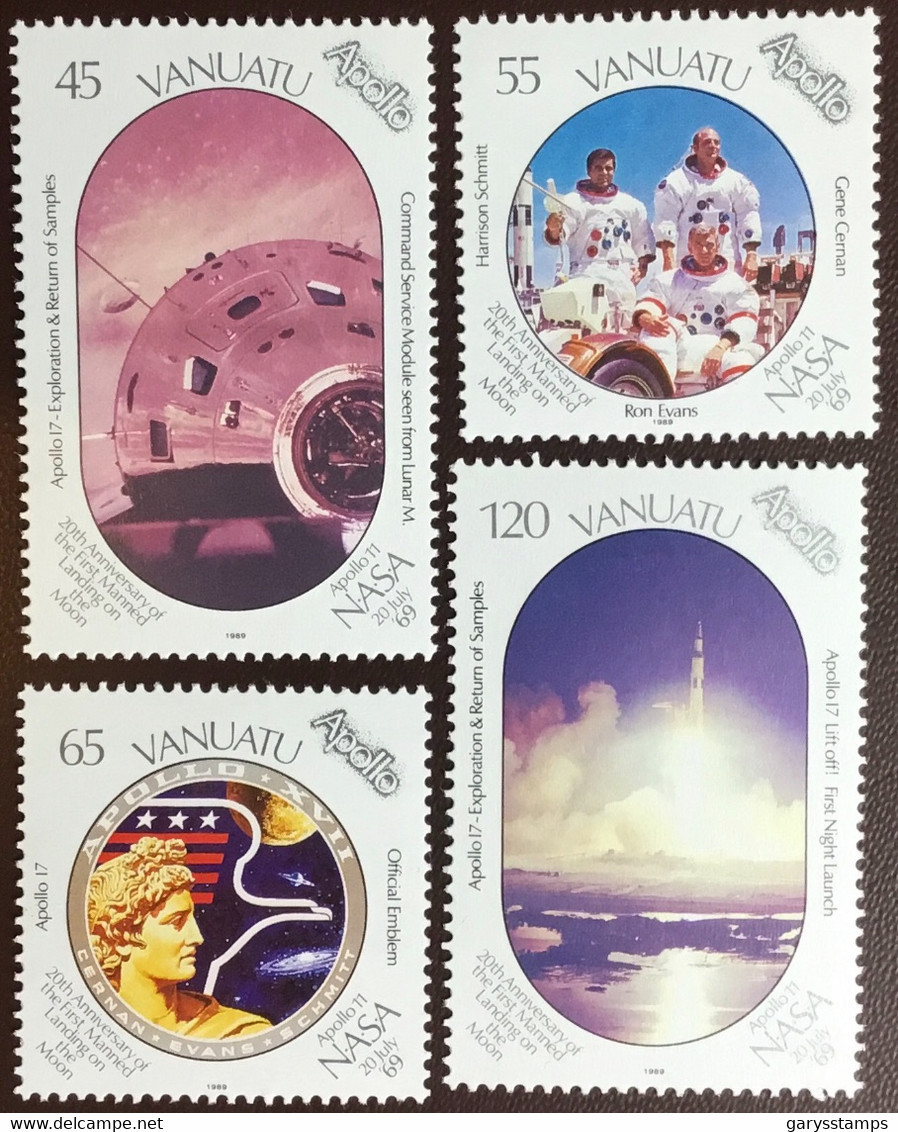 Vanuatu 1989 Moon Landing Anniversary MNH - Vanuatu (1980-...)