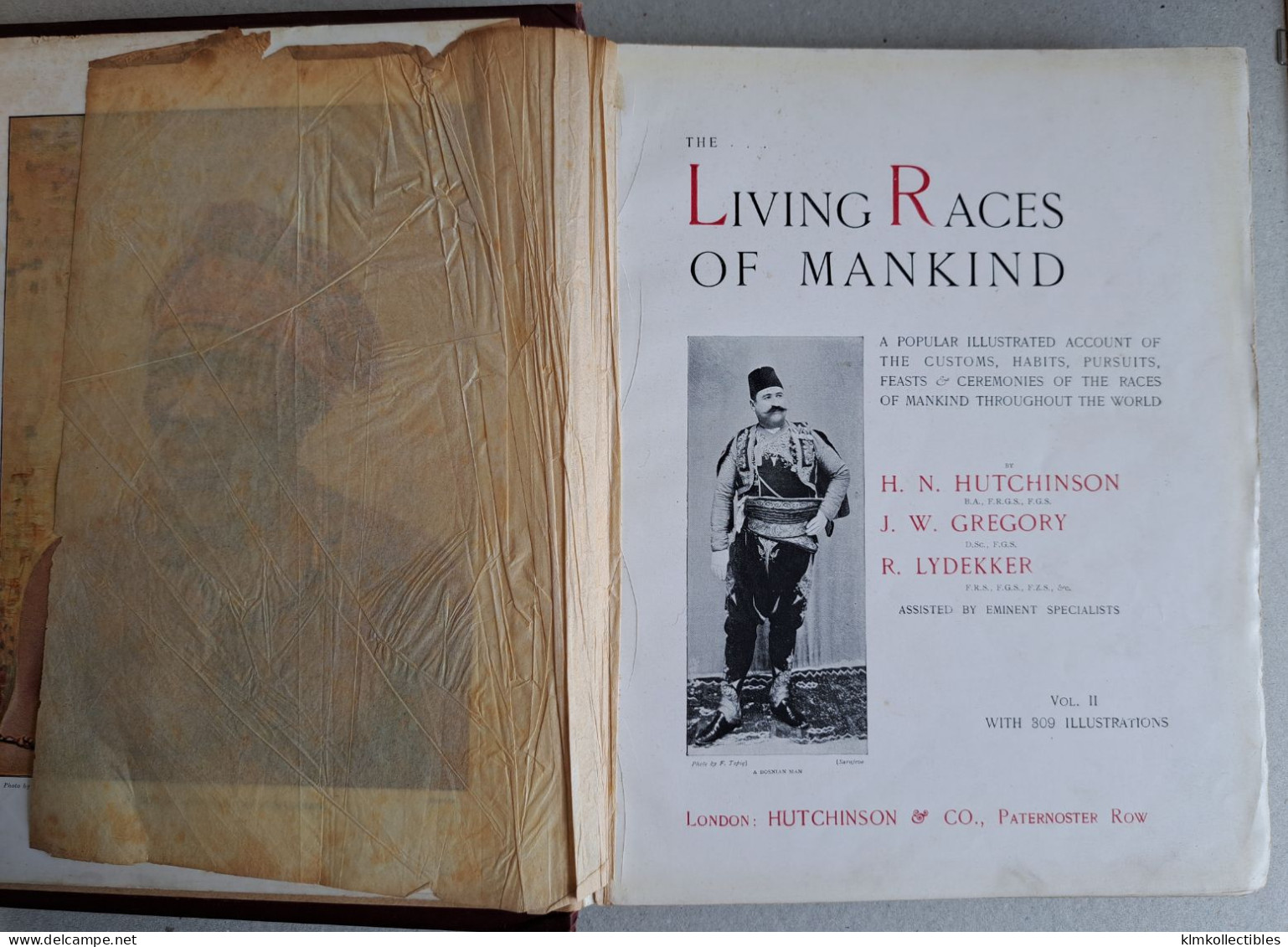 LIVING RACES OF MAN KIND - HN HUTCHINSON - TYPES ET SCENES ETHNIC ETHNIQUE  - CHINA BURMA INDIA AFRICA