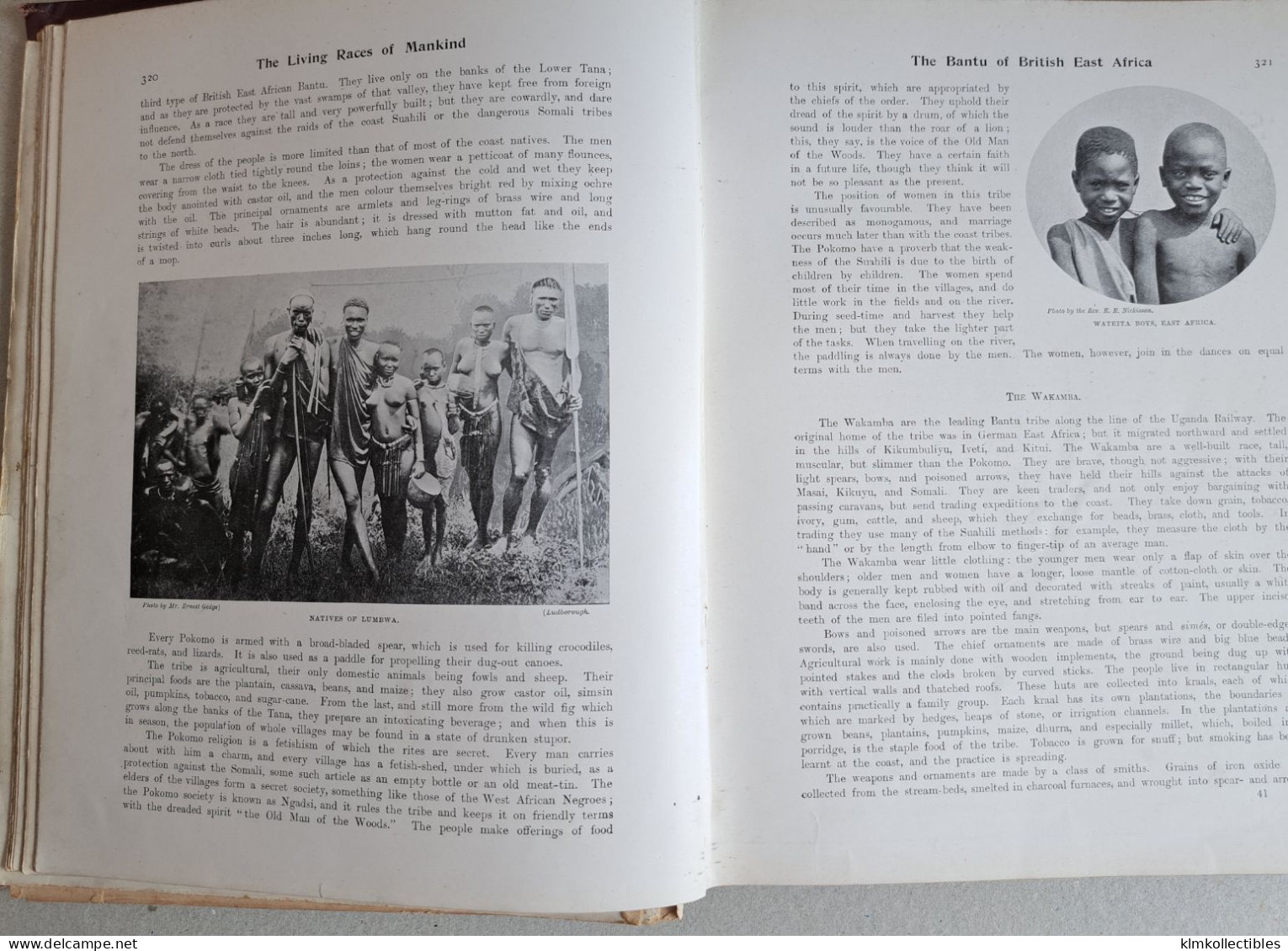 LIVING RACES OF MAN KIND - HN HUTCHINSON - TYPES ET SCENES ETHNIC ETHNIQUE  - CHINA BURMA INDIA AFRICA