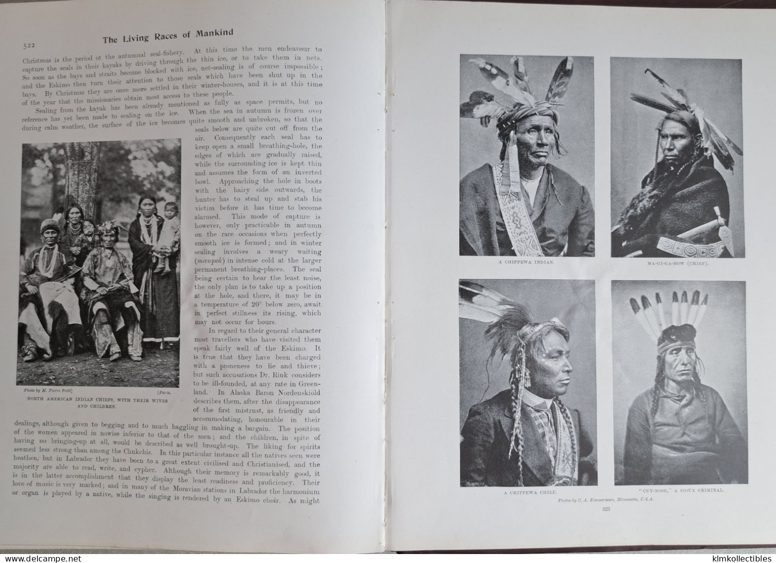 LIVING RACES OF MAN KIND - HN HUTCHINSON - TYPES ET SCENES ETHNIC ETHNIQUE  - CHINA BURMA INDIA AFRICA