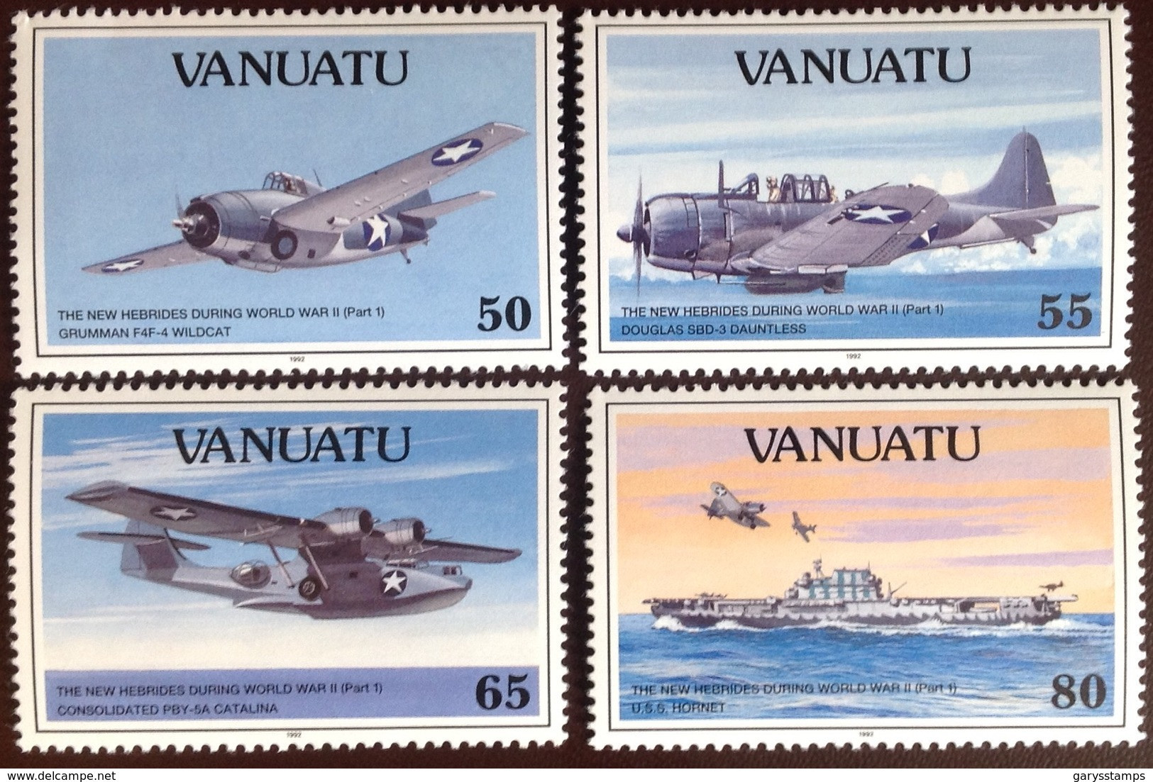 Vanuatu 1992 Pacific War Aircraft Aviation MNH - Vanuatu (1980-...)