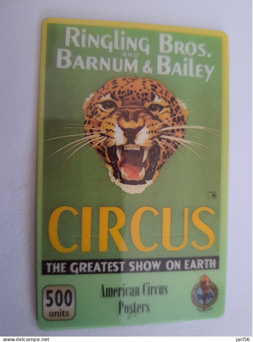 GREAT BRITAIN  / PREPAID CARD/ RINGLING BROS / 500 UNITS/ CIRCUS/ PANTER / USED       **14623** - Collezioni