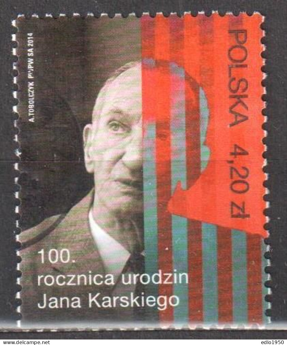 Poland 2014 - Jana Karski - Mi.4674 - Used - Oblitérés