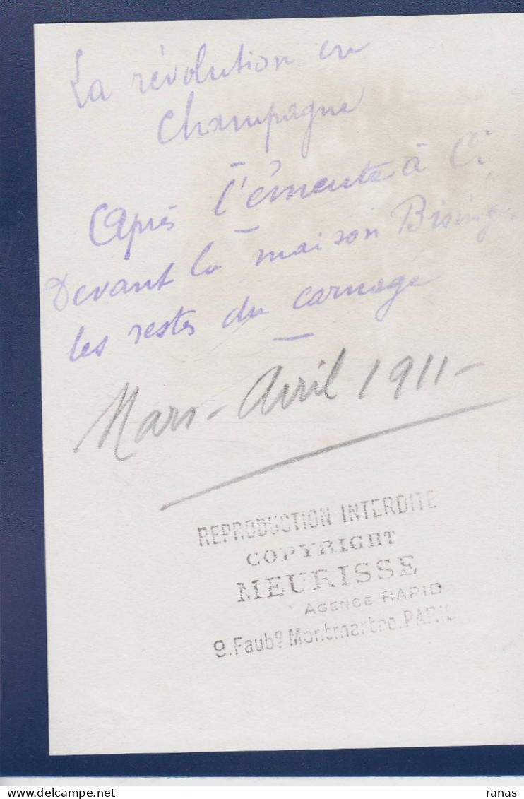 CPA [51] Marne > AY événements Viticoles 1911 Carte Photo Voir Scan Du Dos - Ay En Champagne