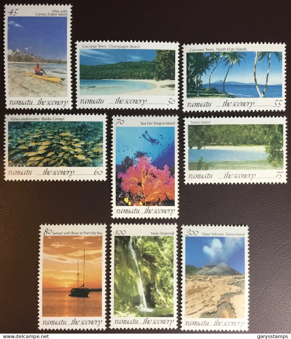 Vanuatu 1993 Scenery Definitives Marine Life 45-300vt MNH - Vanuatu (1980-...)