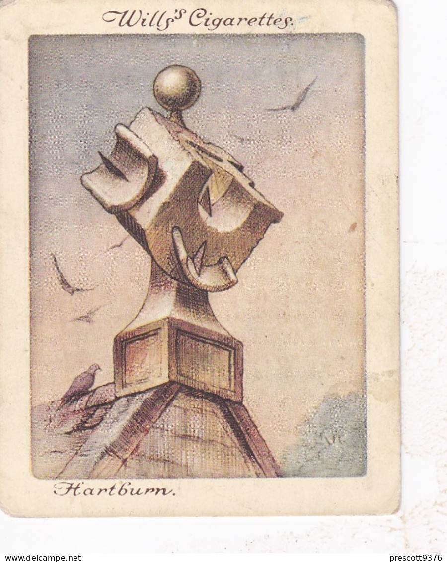 Old Sundials 1928 - No15 Hartburn Northumberland  - Wills Cigarette Card - Original Card - Large Size - Wills