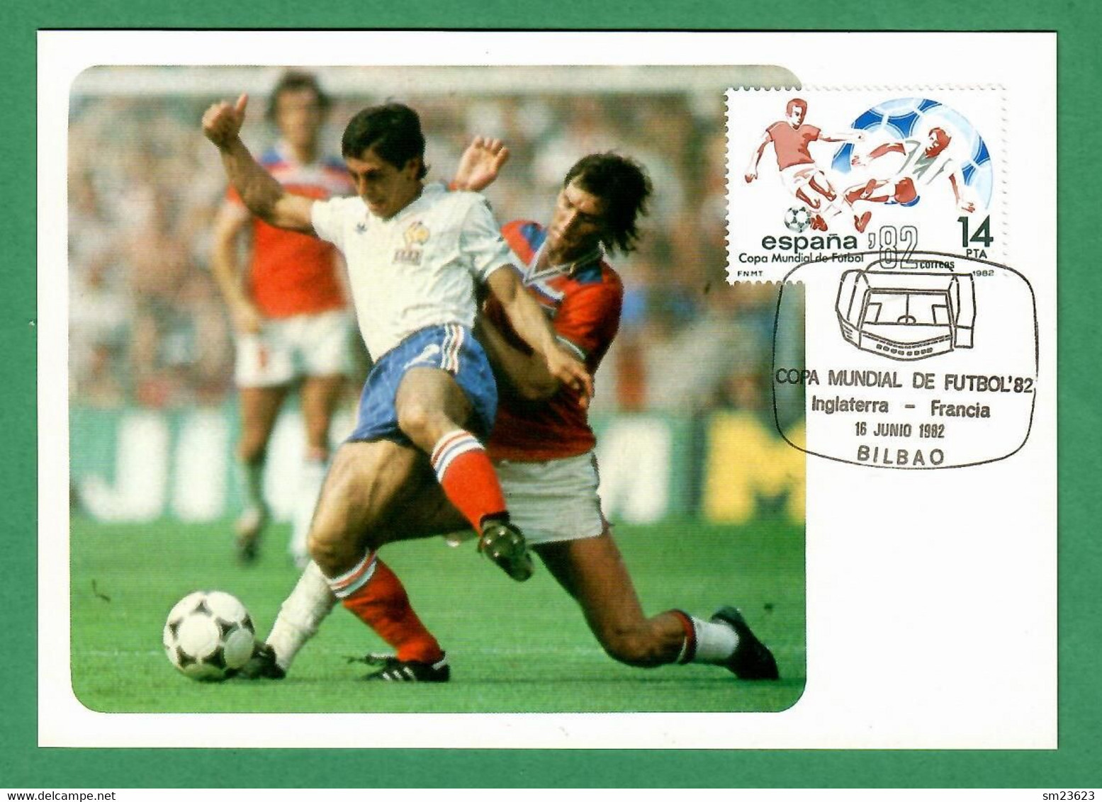 Spanien 1982  Mi.Nr. 2548 , Copa Munidial De Futbol - Espana "82 - Maximum Card - BILBAO 16. Junio 1982 - Tarjetas Máxima