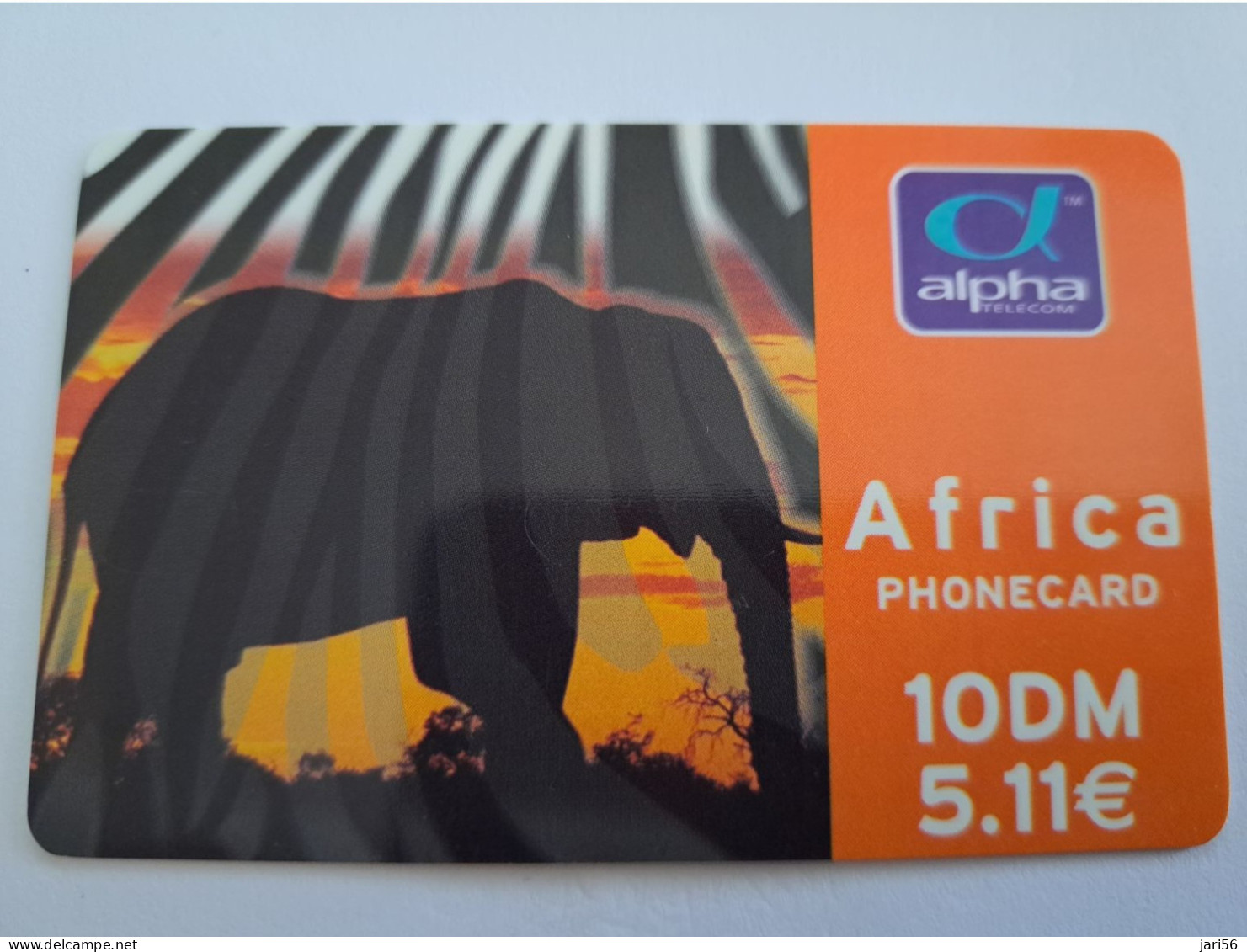 DUITSLAND/ GERMANY  / PREPAIDS CARD /  ELEPHANT / ALPHA AFRIKA         /   DM 10,-     USED     CARD **14636** - K-Serie : Serie Clienti