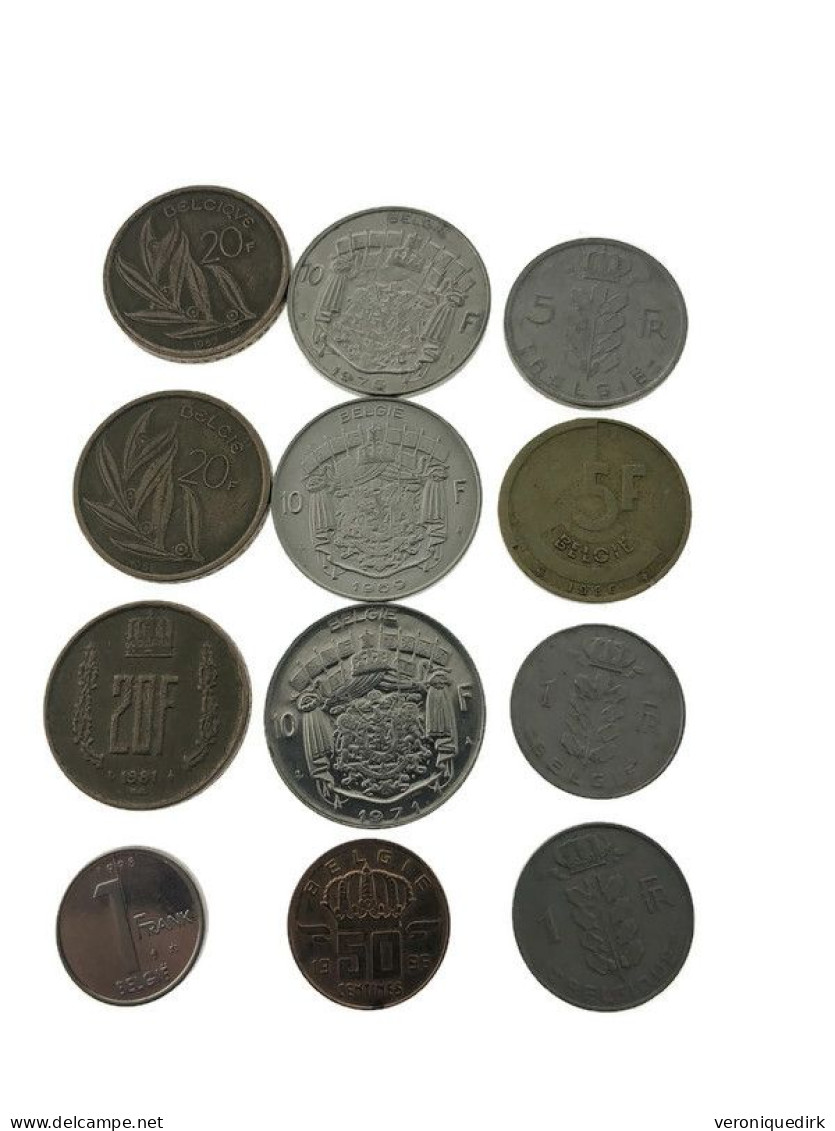 Lot De 12 Pièces De Monnaie BELGIE BELGIQUE - Other & Unclassified