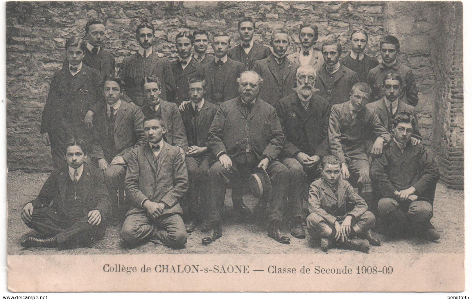 CPA De CHALON Sur SAONE - Collège,Classe De Seconde 1908-09. - Chalon Sur Saone