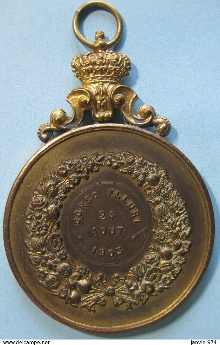 Médaille En Cuivre Ville De Heyst Sur Mer, Corso Fleuri 24 Aout 1903 - Other & Unclassified