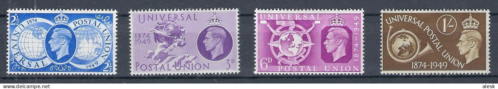 GRANDE-BRETAGNE 1949 Série N°246 / 249 Avec Charnières - 75° Anniversaire De L'U.P.U. - Unused Stamps