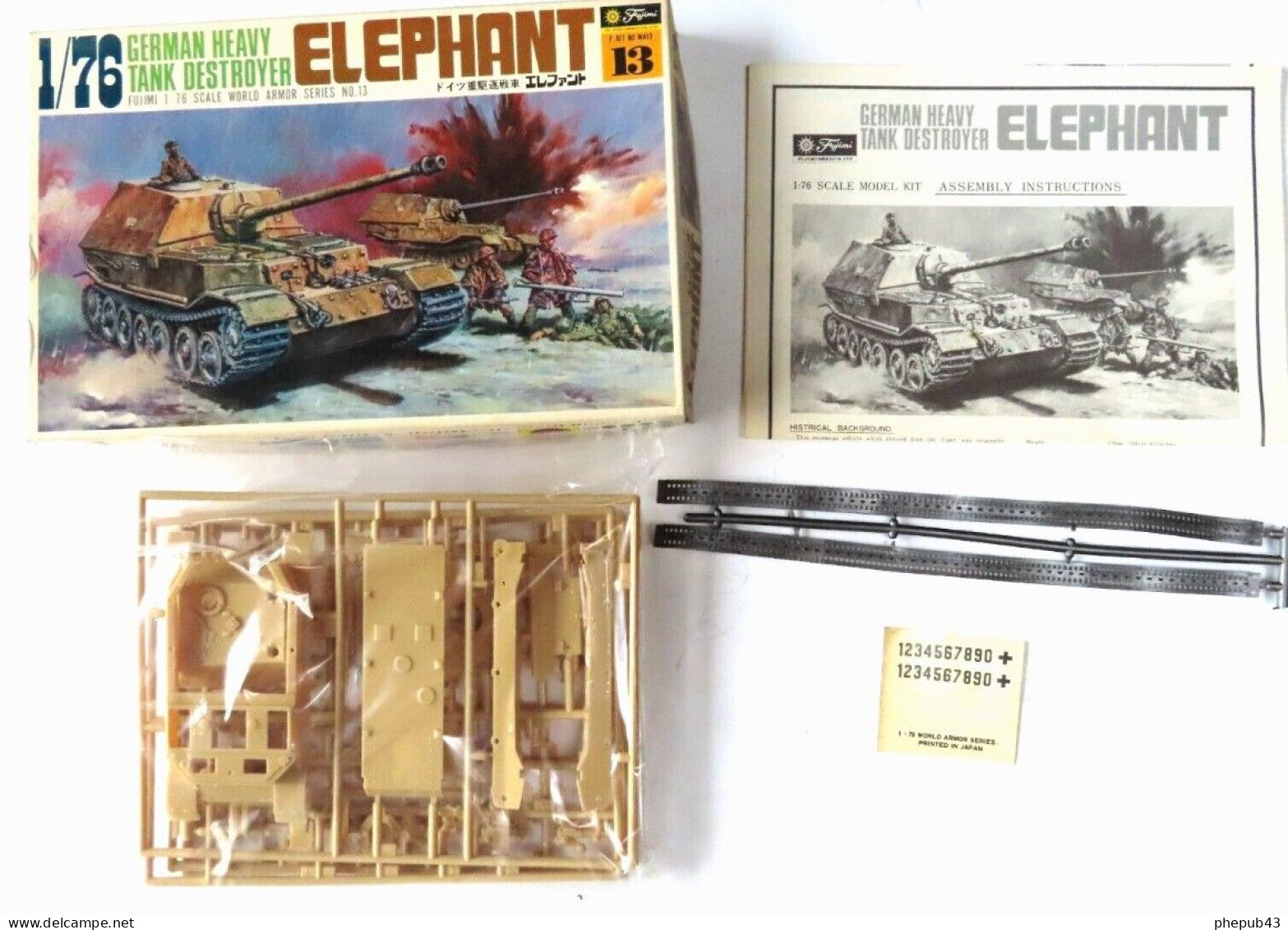 Elephant Heavy Tank Destroyer - Germany - Model Kit - World Armor Series - Fujimi (1:76) - Véhicules Militaires