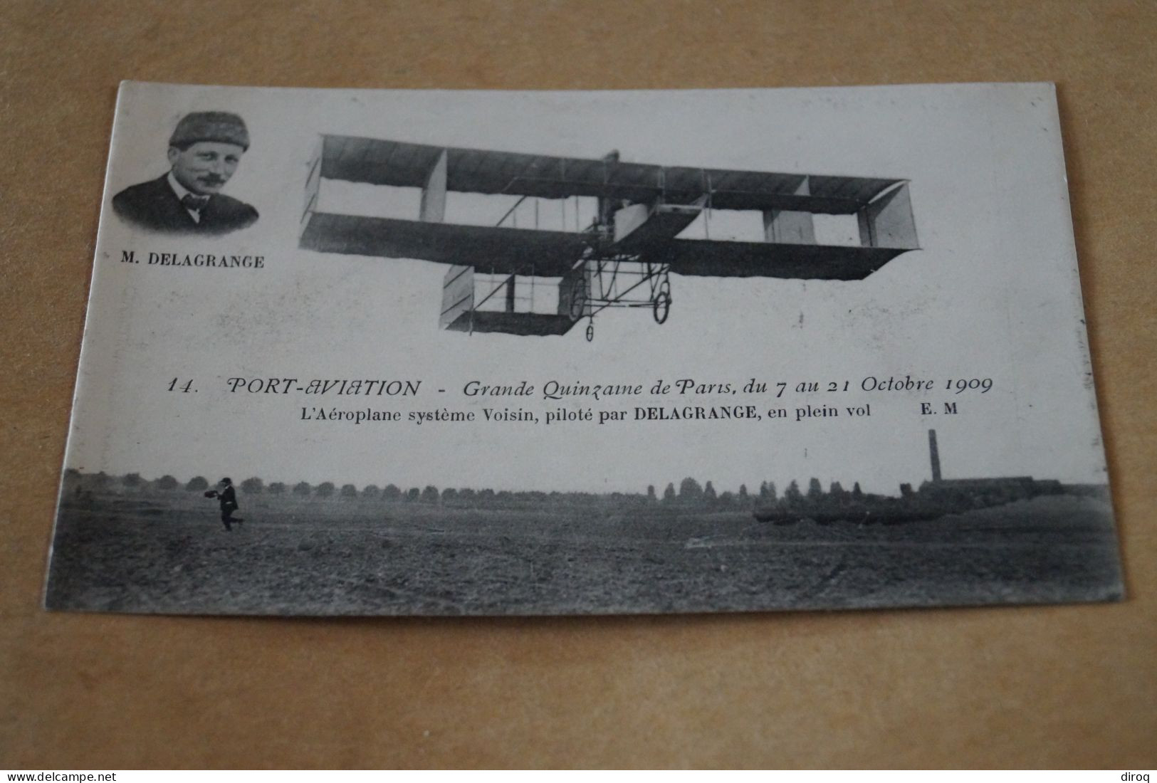 Aviation ,aviateur, Avion Piloté Par Delagrange,1909, Ancienne Carte Photo Originale, Pour Collection - Airmen, Fliers