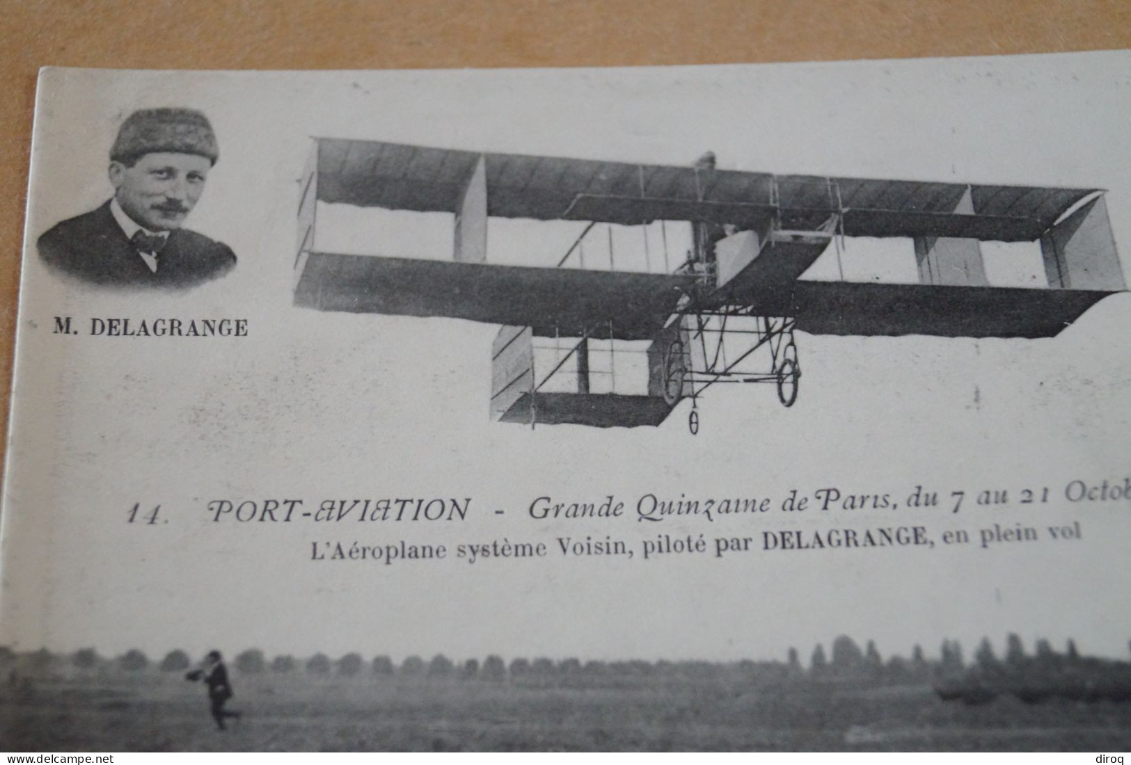 Aviation ,aviateur, Avion Piloté Par Delagrange,1909, Ancienne Carte Photo Originale, Pour Collection - Piloten