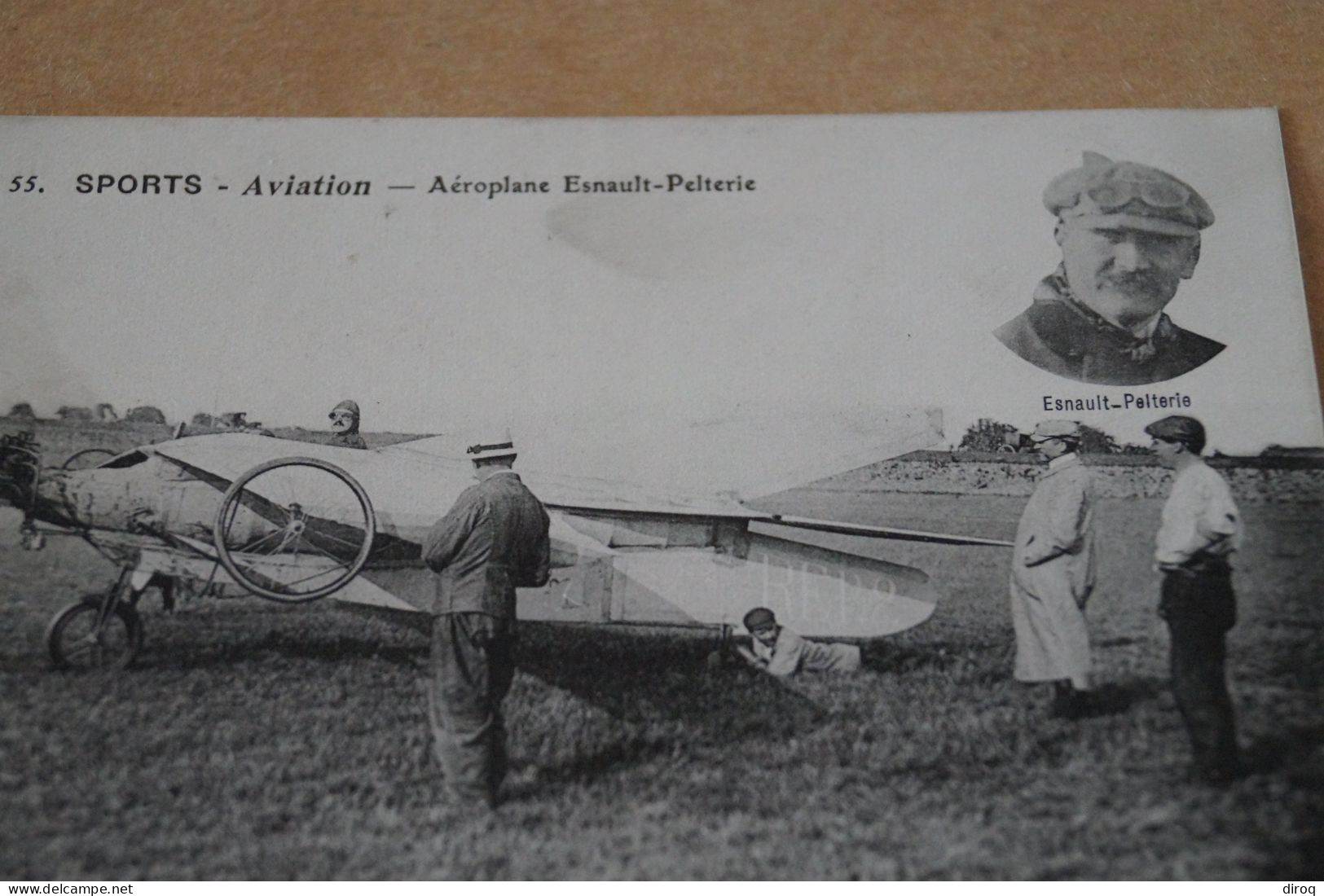 Aviation ,aviateur, Aéroplane Esnault - Pelterie, Ancienne Carte Photo Originale, Pour Collection - Piloten