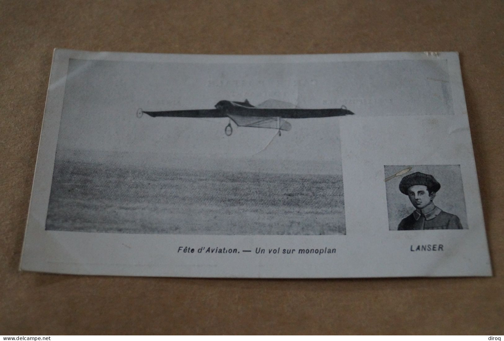 Aviation ,aviateur,vol Sur Monoplan,Lanser,fête De L'aviation, Ancienne Carte Postale,collection - Airmen, Fliers