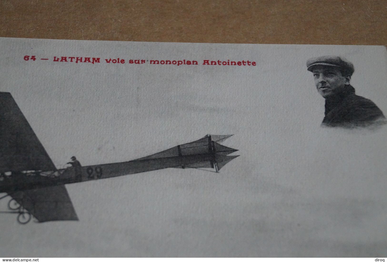 Aviation ,aviateur,Latham Vole Sur Le Monoplan Antoinette, Ancienne Carte Postale,collection - Aviateurs