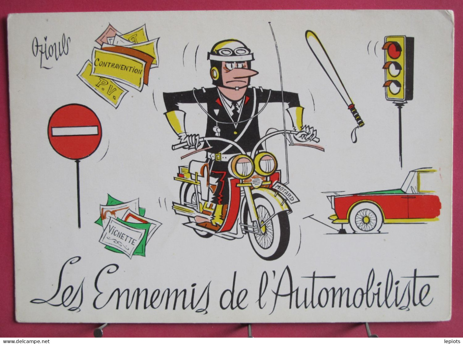 Humour - Illustrateur Oziouls - Les Ennemis De L'Automobiliste - Oziouls