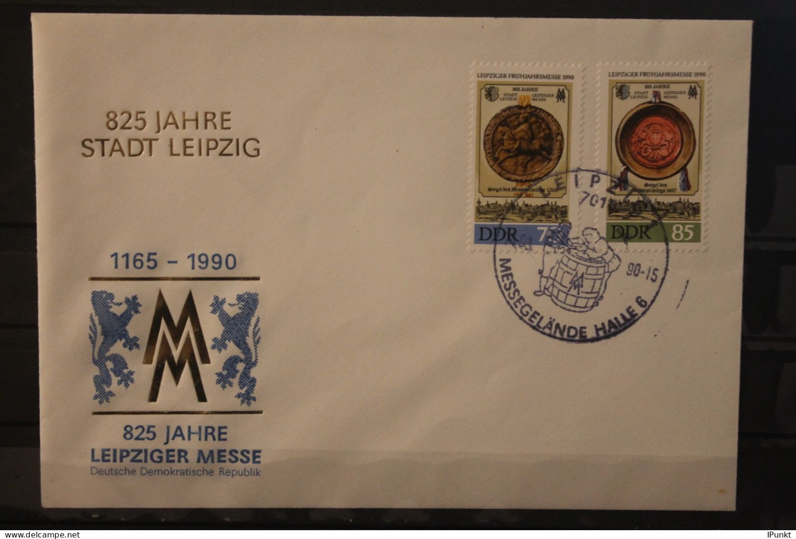 DDR 1990;  Leipziger Frühjahrsmesse 1990, Messebrief; MiNr. 3316-17; Seltener SST - Buste - Usati