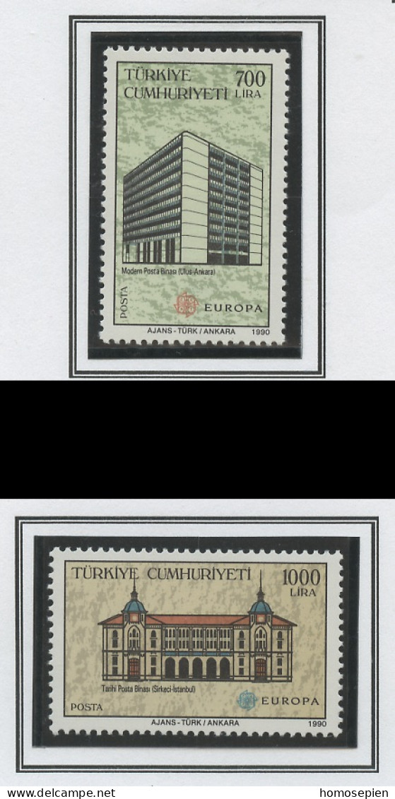 Turquie - Türkei - Turkey 1990 Y&T N°2634 à 2635 - Michel N°2886 à 2887 *** - EUROPA - Unused Stamps