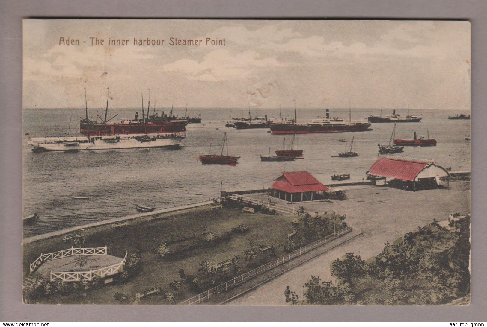 Asien Aden (Jemen) Harbour 1914-07-09 Fotokarte Nach Madras > Nandyal - Yémen