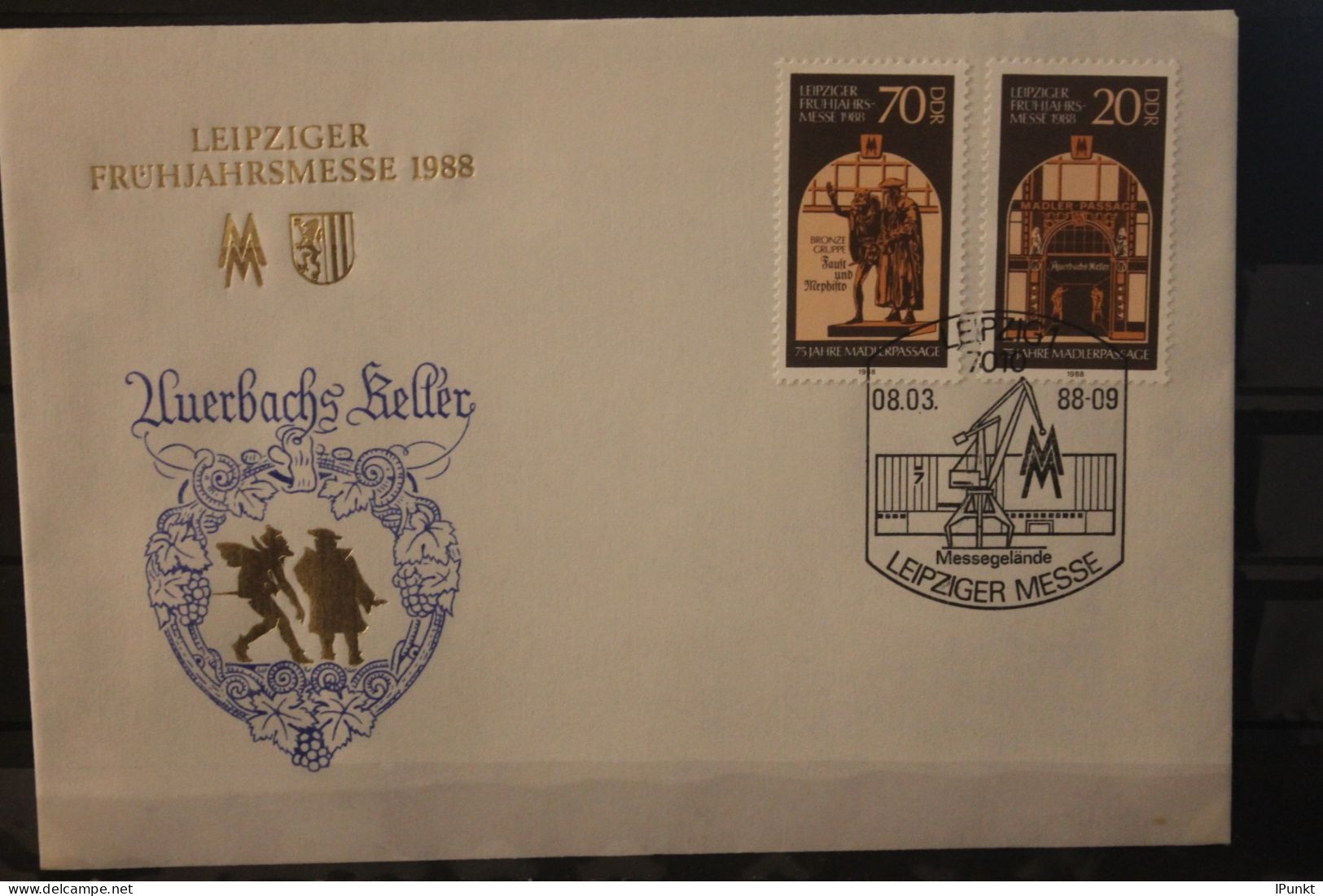 DDR 1988;  Leipziger Frühjahrsmesse 1988, Messebrief; MiNr. 3153-54, ESST - Briefomslagen - Gebruikt