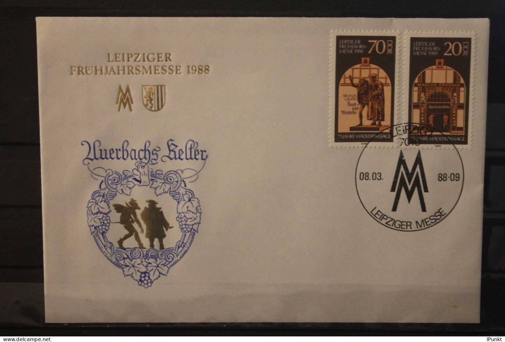 DDR 1988;  Leipziger Frühjahrsmesse 1988, Messebrief; MiNr. 3153-54, ESST - Enveloppes - Oblitérées