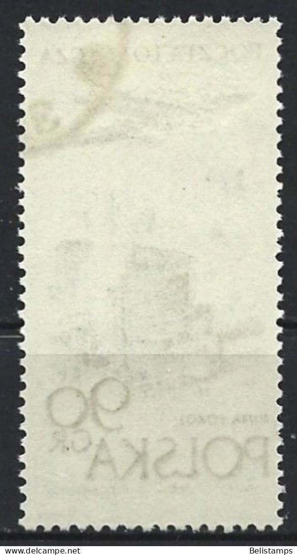 Poland 1957. Scott  #C41 (U) Plane Over ''Peace'' Steelworks - Used Stamps