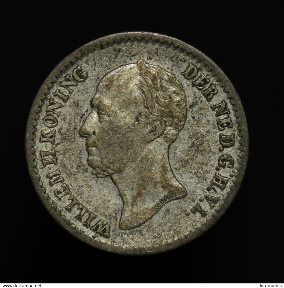 Pays Bas / Netherlands, Willem II, 10 Cents, 1849, Argent (Silver), TTB (EF), KM#75 - 1840-1849: Willem II