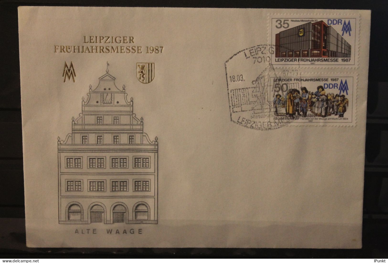 DDR 1987;  Leipziger Frühjahrsmesse 1987, Messebrief; MiNr. 3080-81, ESST - Briefomslagen - Gebruikt