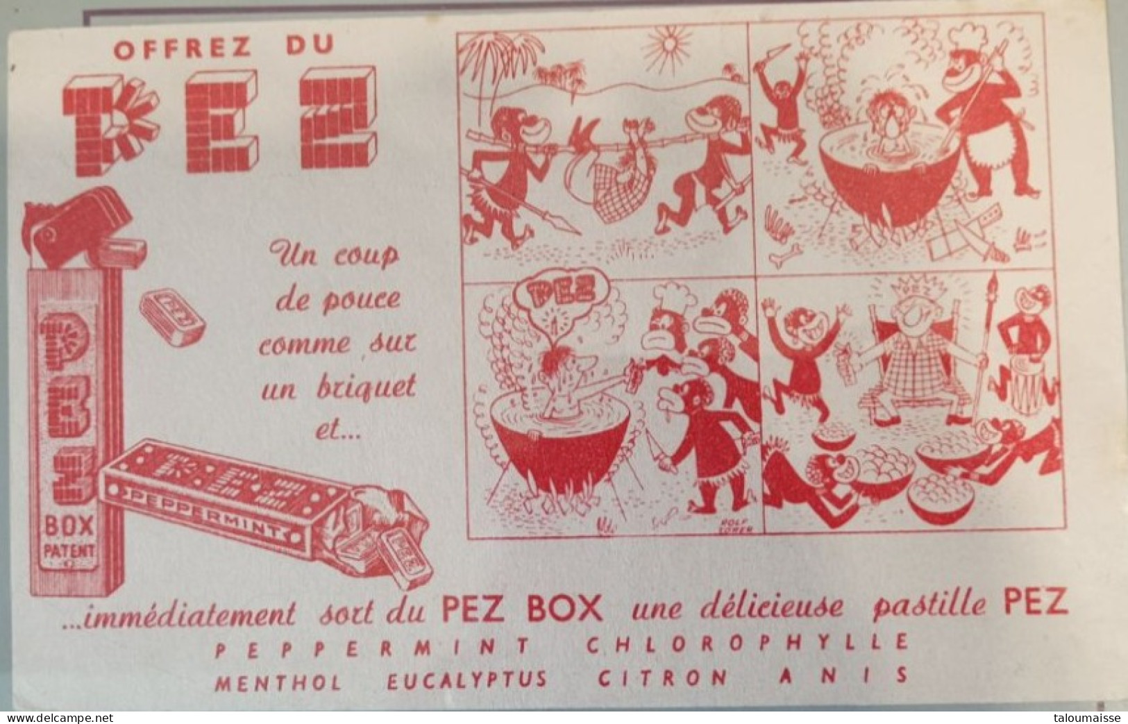 Ancien Buvard PEZ - Sucreries & Gâteaux