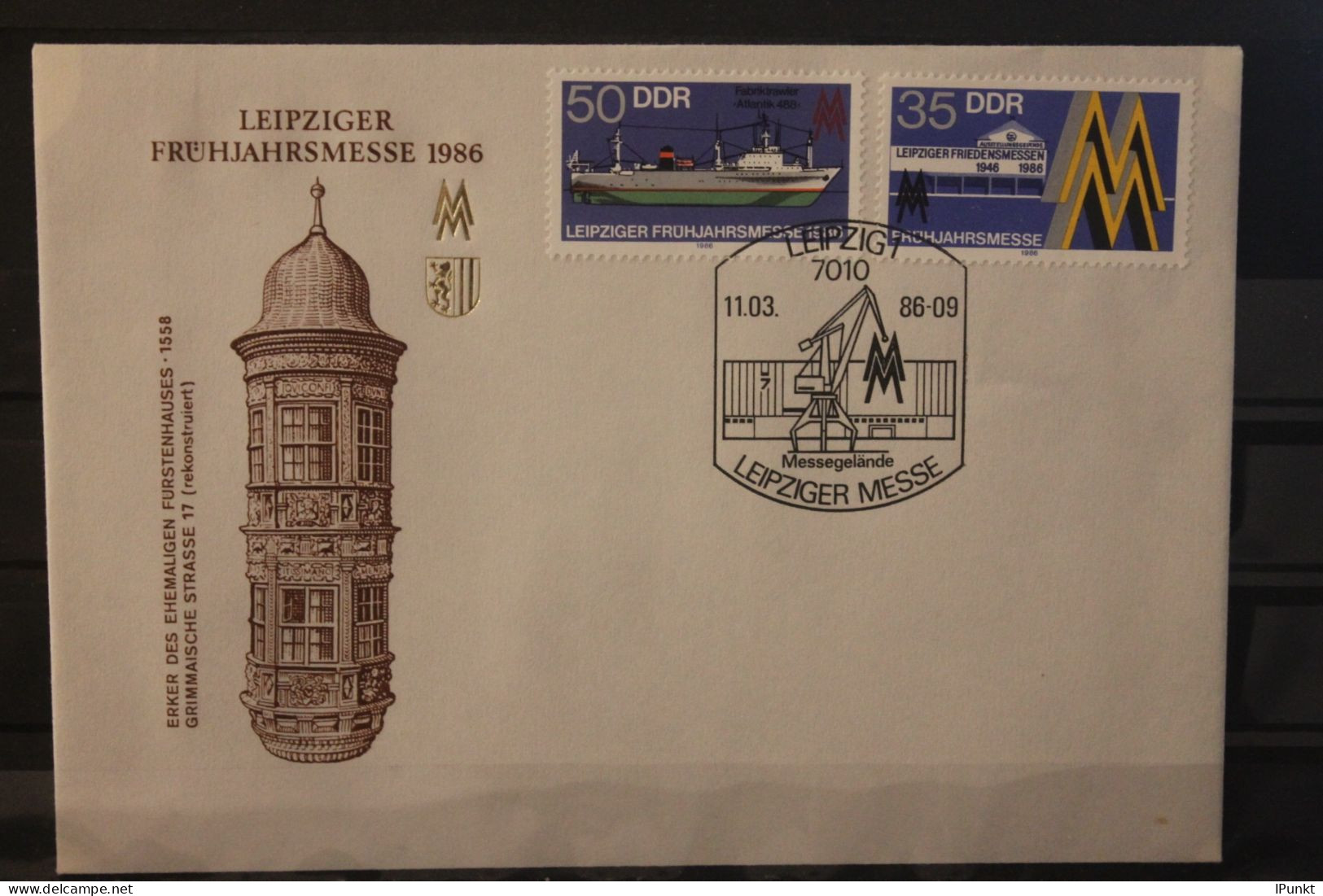 DDR 1986;  Leipziger Frühjahrsmesse 1986, Messebrief; MiNr. Block 3003-04, ESST - Enveloppes - Oblitérées
