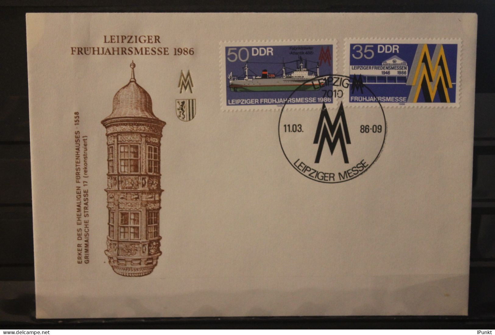DDR 1986;  Leipziger Frühjahrsmesse 1986, Messebrief; MiNr. Block 3003-04, ESST - Buste - Usati