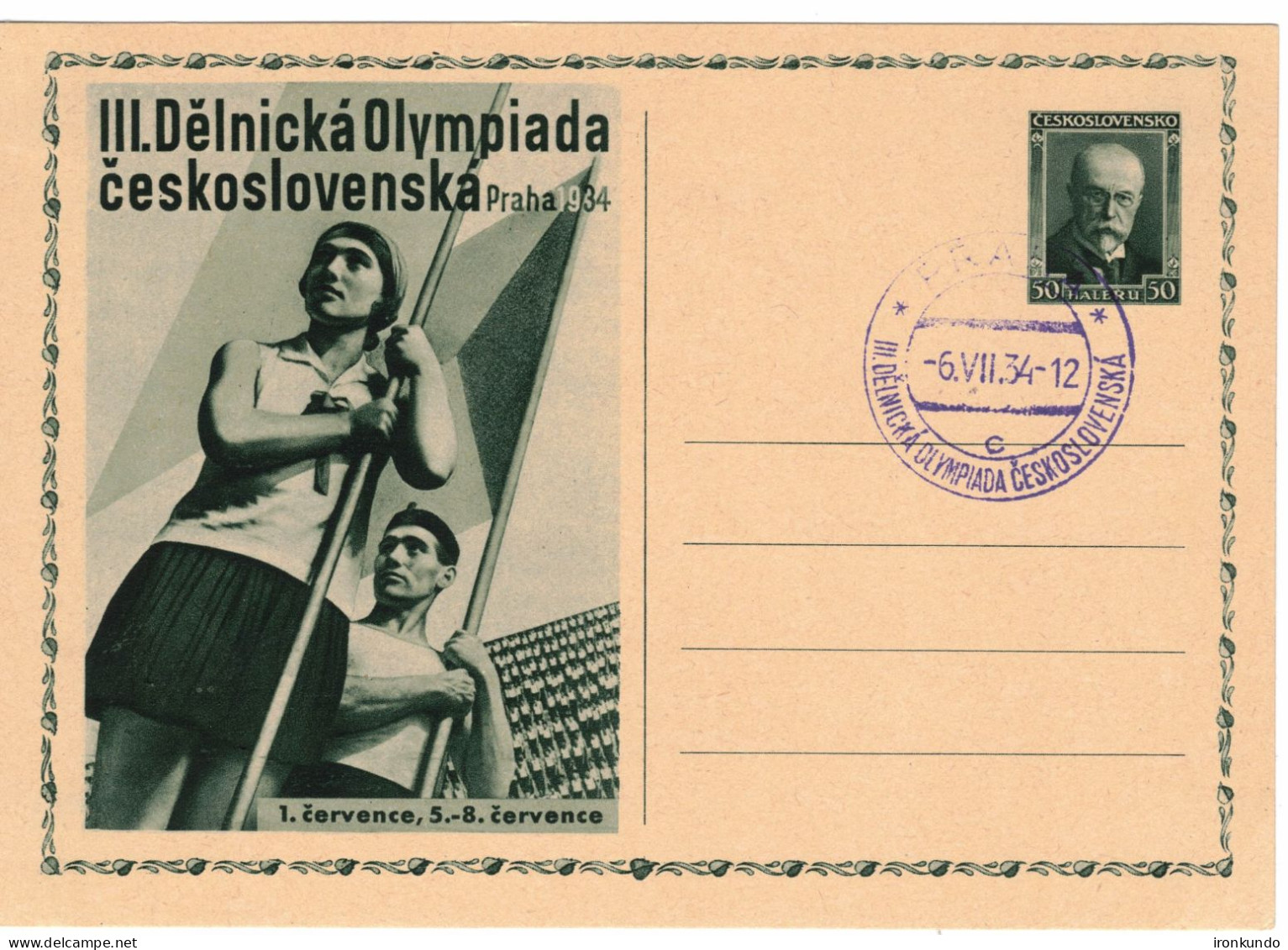 1934 III Dělnická Olympiáda - CDV54/1 - Postcards