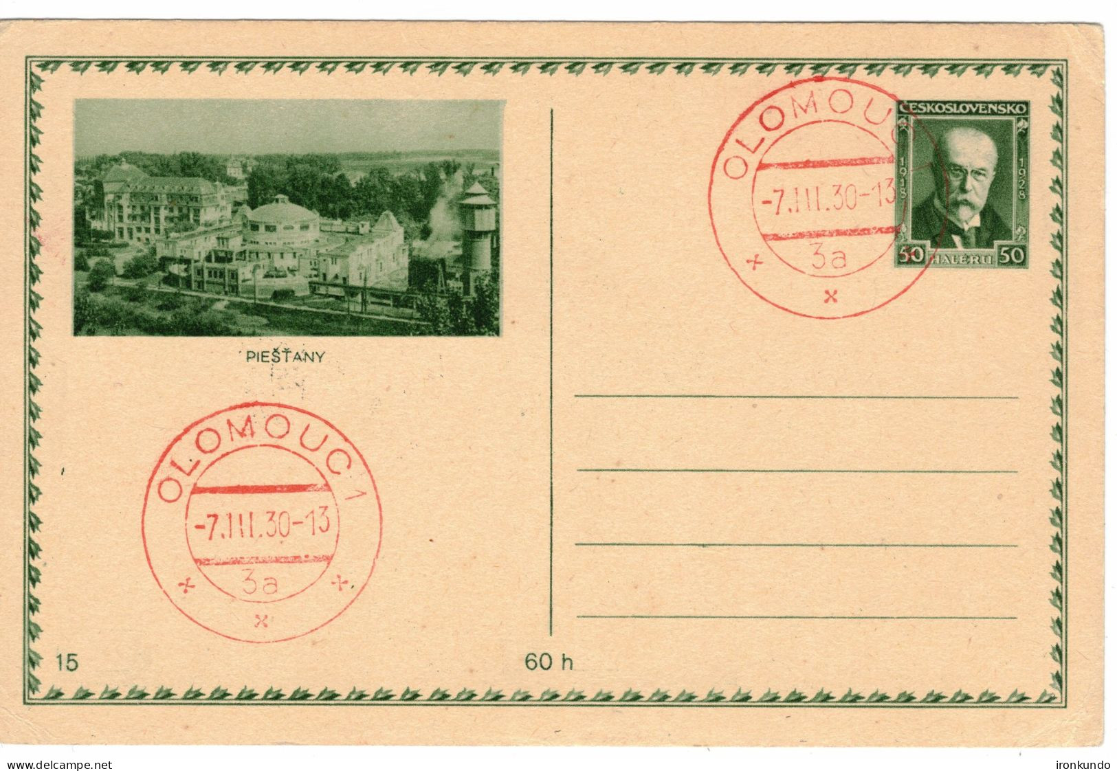 Illustrated Postal Card Piešťany - Olomouc - CDV39 15 - Postcards