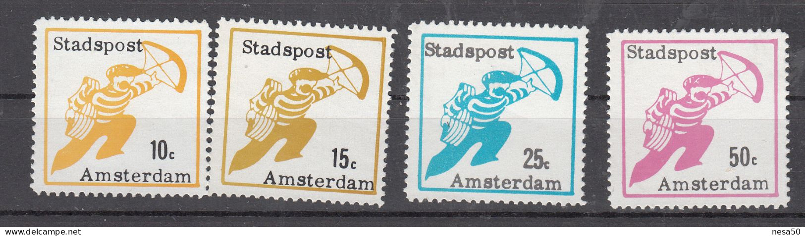 Nederland Stadspost,Amsterdam Serie Van 4, Postfris, - Usados