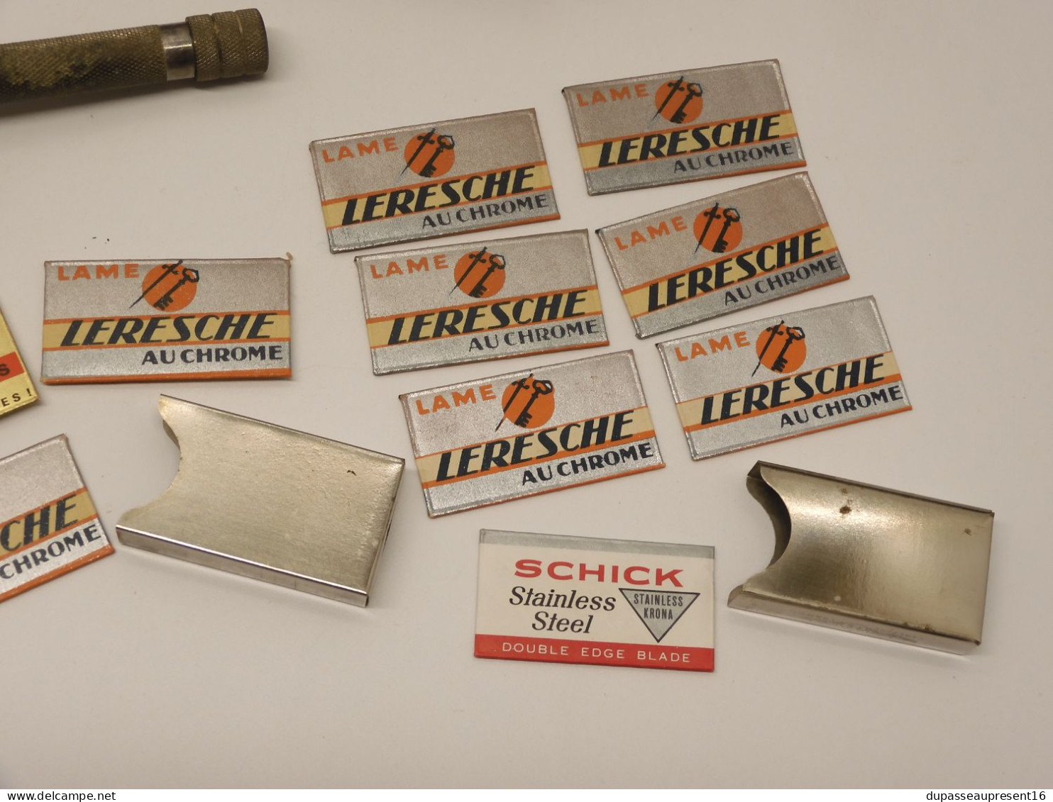 -ANCIEN RASOIR LERESCHE Dans Son COFFRET Avec 2 Boites De Lames LERESCHE   E - Razor Blades