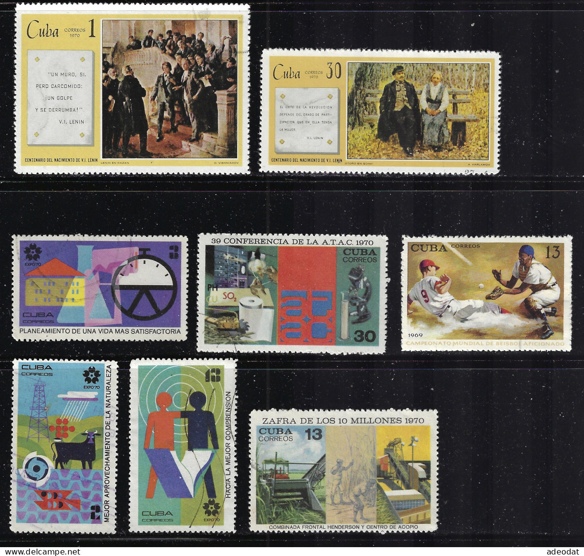 CUBA 1969-1970 SCOTT 1432...1542 CANCELLED 2.85  - Gebraucht