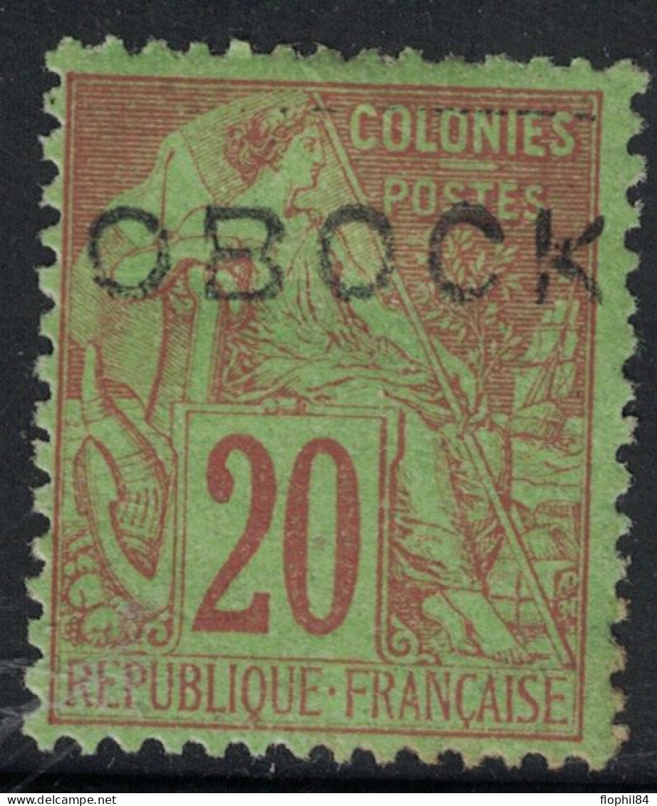 OBOCK - N°16 - NEUF AVEC GOMME - LEGERE TRACE DE CHARNIERE - COTE 60€ - VERSO 2 SIGNATURES DONT BRUN. - Unused Stamps