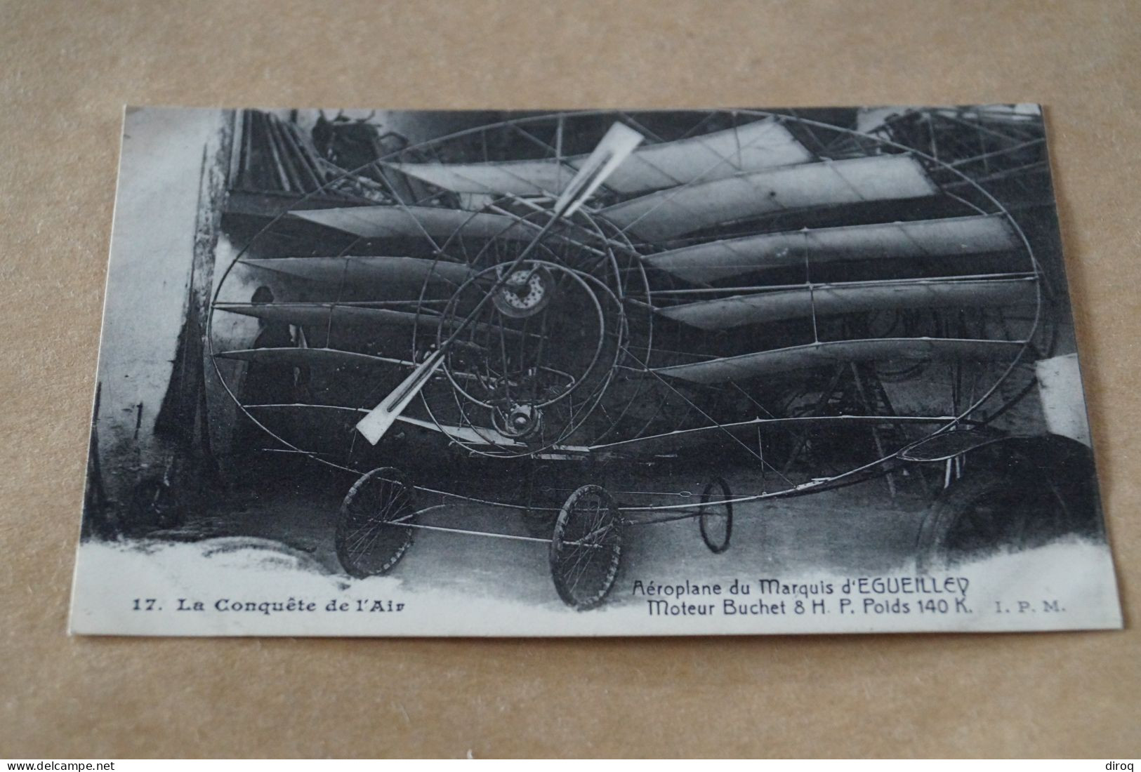 Aviation ,aviateur,l'Aéroplane Du Marquis D'Egueilley,moteur Buchet, Ancienne Carte Postale,collection - Aviateurs