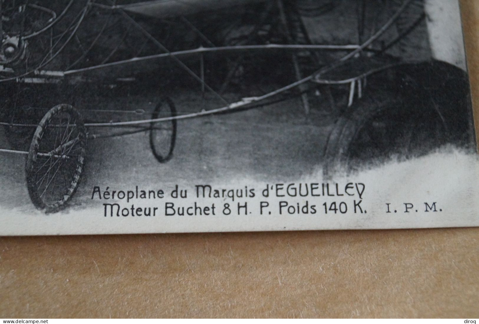 Aviation ,aviateur,l'Aéroplane Du Marquis D'Egueilley,moteur Buchet, Ancienne Carte Postale,collection - Flieger