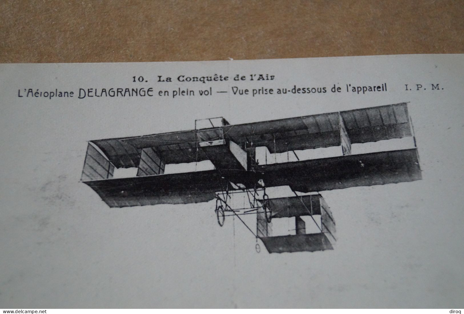 Aviation ,aviateur,l'Aéroplane Delagrange En Plein Vol, Ancienne Carte Postale,collection - Piloten