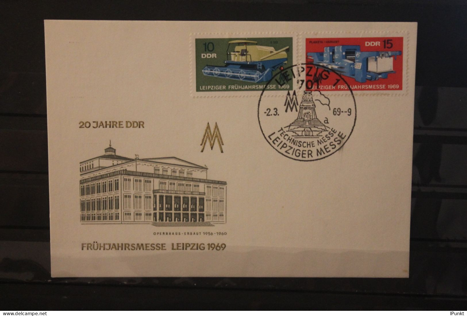 DDR 1969;  Leipziger Frühjahrsmesse 1969, Messekarte; MiNr. 1448-49 - Sobres - Usados