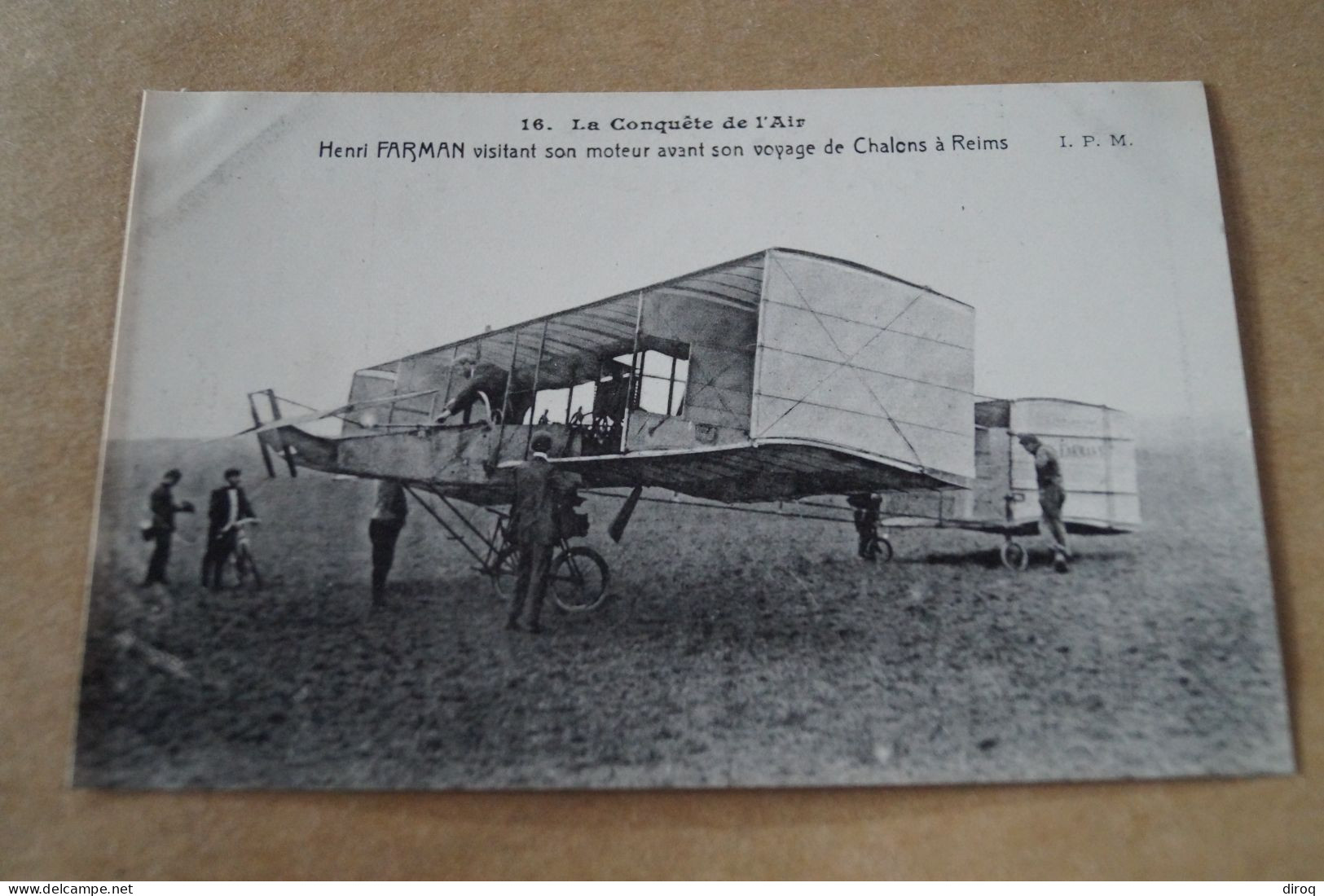 Aviation ,aviateur,Henri Farman Et Son Avion, Ancienne Carte Postale,collection - Flieger