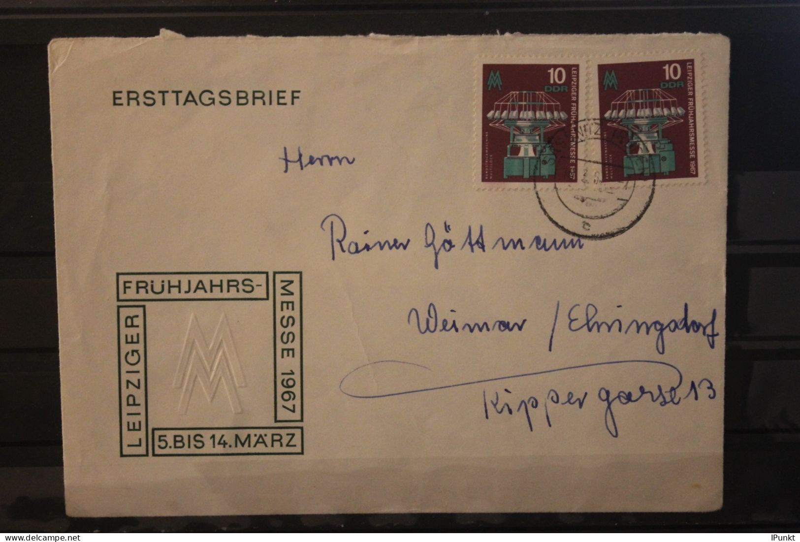 DDR 1967;  Leipziger Frühjahrsmesse 1967, Messebrief; MiNr. 1254 - Buste - Usati