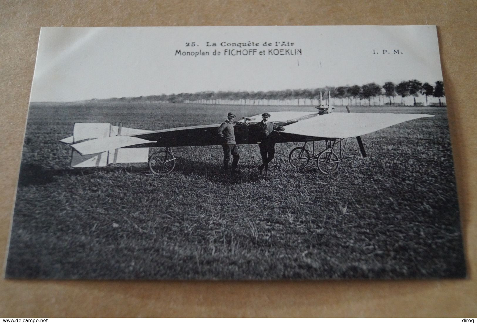 Aviation ,aviateur,monoplan De Fichoff Et Koeklin, Ancienne Carte Postale,collection - Airmen, Fliers