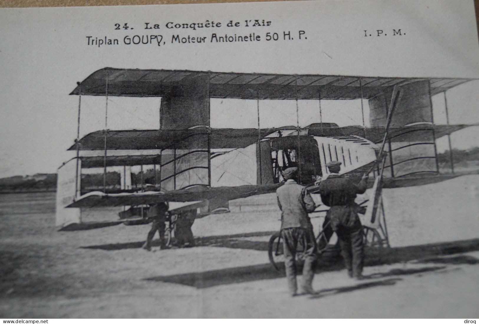Aviation ,aviateur,Triplan Goupy,ancienne Carte Postale,collection - Aviateurs